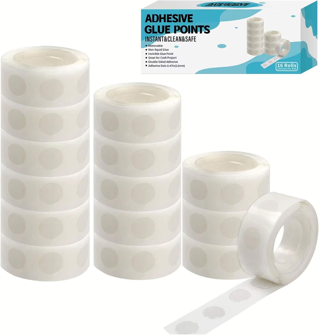 Balloon Glue Removable Adhesive Dots Double Sided for Balloons Craft Decoration